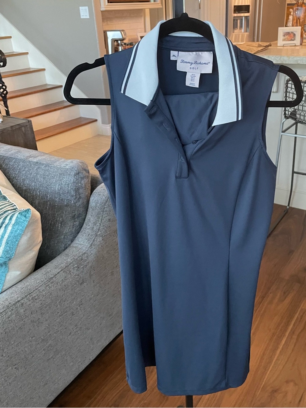 Tommy Bahama Navy Sleeveless Polo Golf Dress with shorts